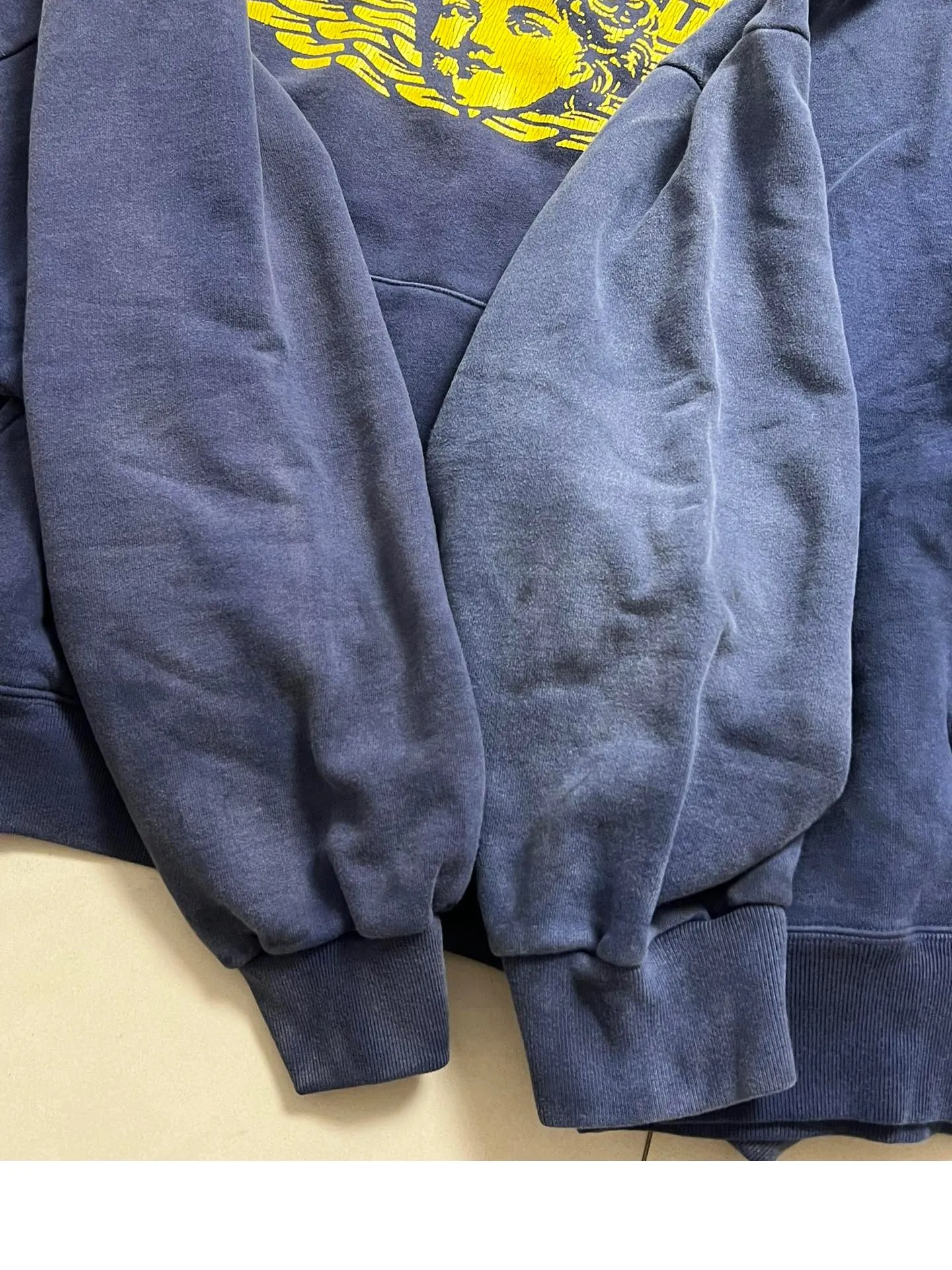Proofing vs original SAINT M×××××× ANGEL HOODIE/NAVY Angel Reborn Blue Hoodie Washed Blue S-XL